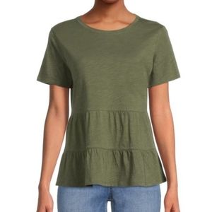 Time and Tru Peplum Tee Size XL